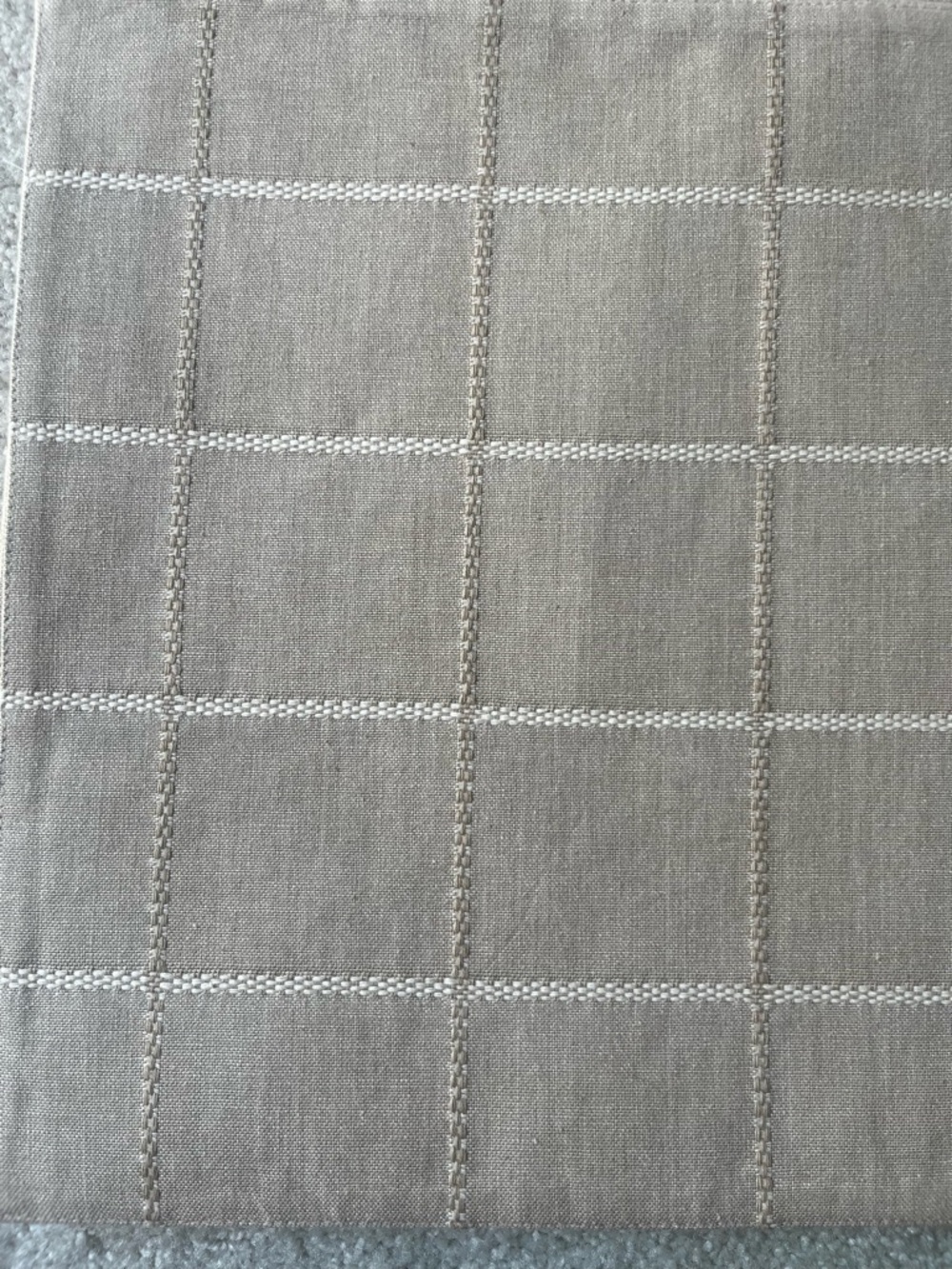 Neutral Beige Grid Table Runner - Picture 3 of 5